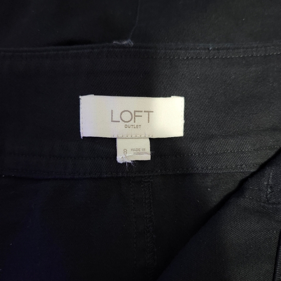 Loft  Belted  Mini  Pencil Skirt with Pockets  Women's Size 8  Black Casual - Picture 3 of 11